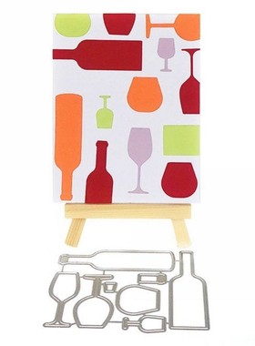 Wine Bottle Design Metal Cutting Die Stencils For DIY Scrapb