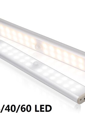 Rechargeable Motion Sensor Closet Light 6 10 24 40 60 LEDs U