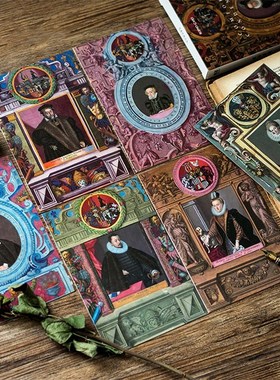 30pcs/bag junk journal vintage European nobility postcard D