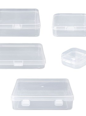 Square Transparent Plastic Jewelry Storage Boxes Beads Craft