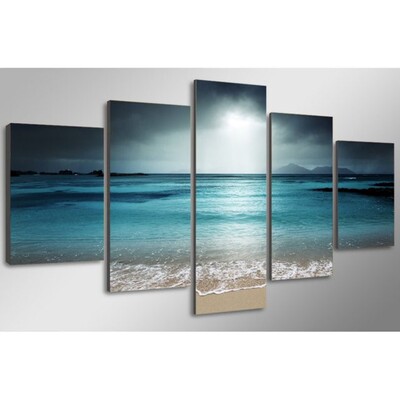 2 Pieces 4 Panels/Set Oil Painting Wall Background Picture H