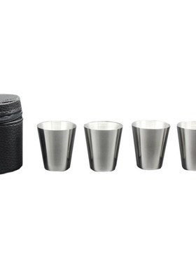 4Pcs/set Polished 30ML Mini Stainless Steel Shot Glass Cup W