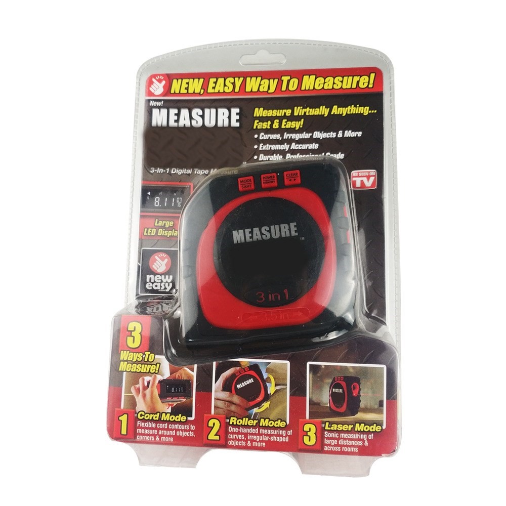 3-in-1 Digital Tape With Roll Cord Mode Measure King High Im
