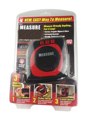 3-in-1 Digital Tape With Roll Cord Mode Measure King High Im