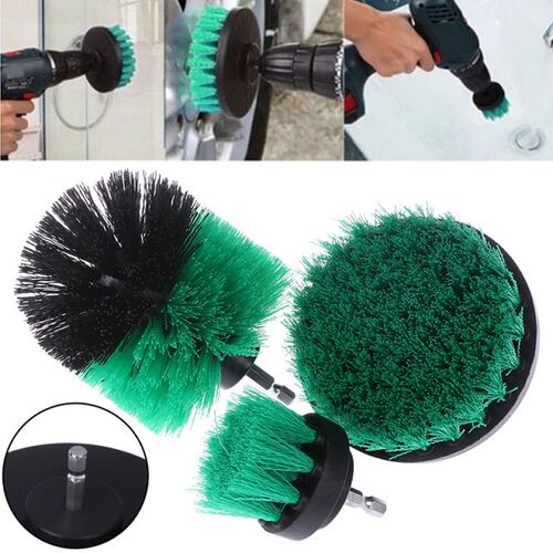 Green Drill Power Scrub Floor Clean Brush For Furniture Bath