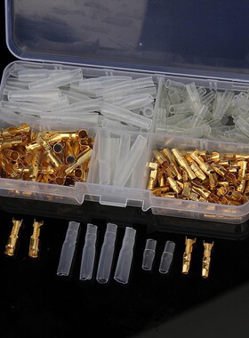 120PCS/lot 3.5mm Brass Bullet Connectors Plug Crimp Female S