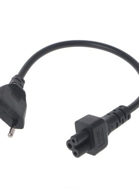 1PC Power Adapter Cord EU 2 Pin Male To IEC 320 C5 Micky For