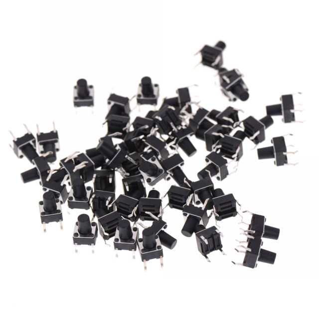 50pcs/lot 6x6x8MM 4PIN Tactile Tact Push Button Micro Switch