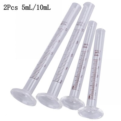 5ml/10ml Profession Graduated Laboratory Glass Cylinder Meas