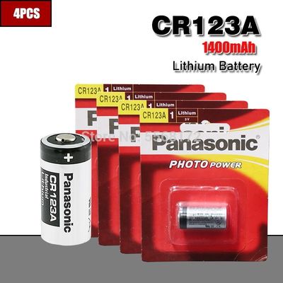 4pcs  Lithium battery CR123 CR123A CR17345 3v Non-rechargeab