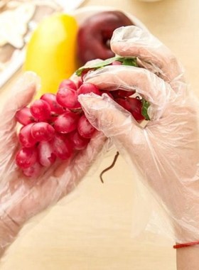 200pcs Disposable Gloves PE Garden BBQ Plastic Gloves Multif