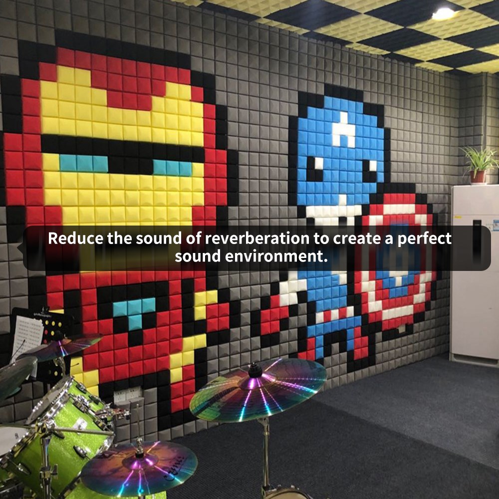 1pc 6 Colors 50x50x3cm Studio Acoustic Foam Soundproof Acous
