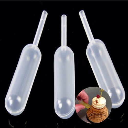 100pcs 4ml Cup Cake Pipettes Plastic Squeeze 4ml Transfer Pi