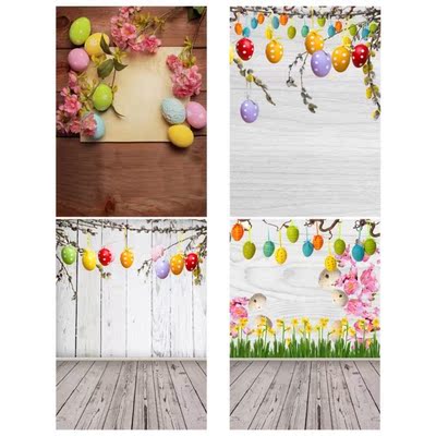 Easter Backdrops For Photography Spring Flowers Rabbit Eggs