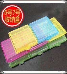 4pcs/lot 4 colours 4xAA batteries storage box 5xAAA 14500,10