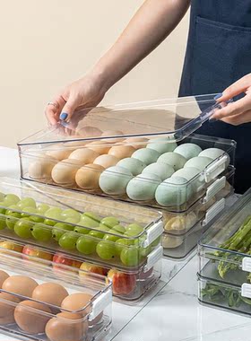 Grids Plastic Egg Storage Box Eggs Holder Portable Food Stor