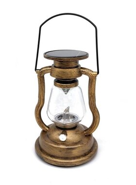 1pcs Led Solar Power Retro Oil Lamp Lantern Candle Waterproo