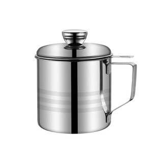 1.3L Stainless Steel Oil Strainer Pot Container Jug Storage