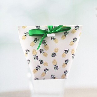 10PCS Pineapple Candy Gift Paper Bags Biscuit Cake Box Porta
