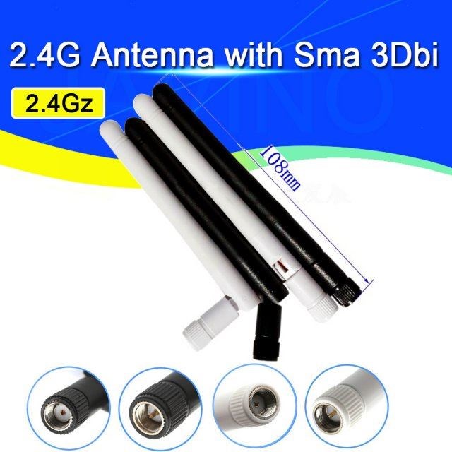 50PCS 2.4GHz 3dBi Omni WIFI Antenna with RP SMA male Female