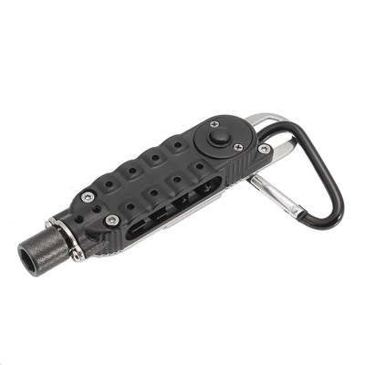 EDC Climbing Carabiner Paracord Buckle Flashlight Wrench Too