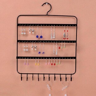 Wall Hanging Jewelry Earring Organizer Hanger Rack Holder Ha
