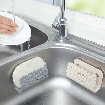 Kitchen Bathroom Drying Rack Toilet Sink Suction Sponges Hol