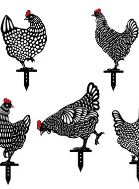 Exquisite Hollow Out Simulation Chicken Statues Backyard Out