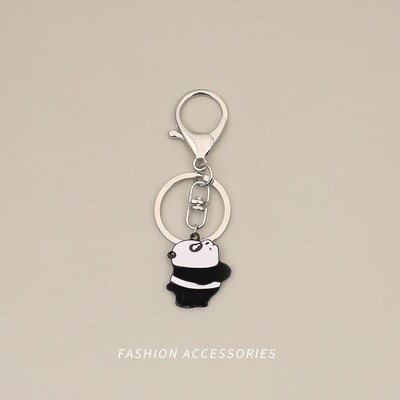 Panda cartoon diy lovers keychain pendant lovely web