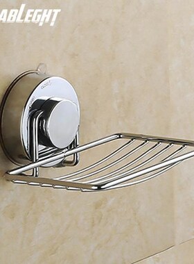 Recableght Suction Cup Soap Holder Drain Stainless Steel Wal