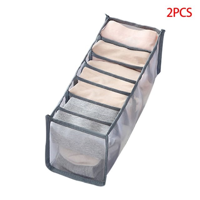 2 Pieces Underwear Storage Box Resuable Clothes Organizer Ba
