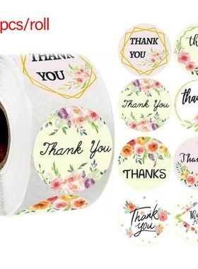 8 Styles Gold Thank You Sticker Scrapbooking 500pcs For Wedd