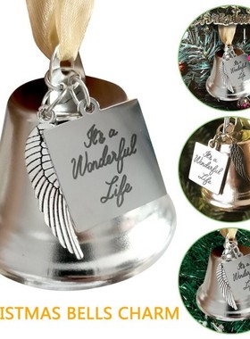 Christmas Trees Decorations Angel Wings Jingle Bells Hanging