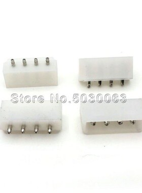 Large 4P 5.08mm spacing power connector 180° straight needl