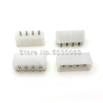 Large 4P 5.08mm spacing power connector 180° straight needl