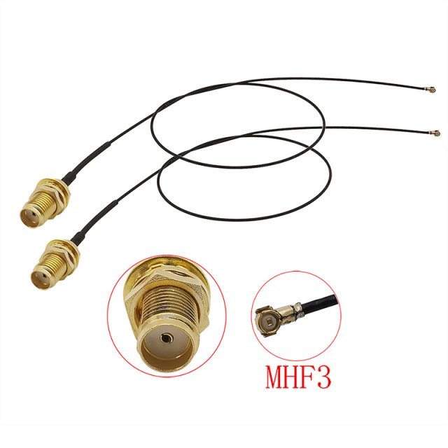 2Pcs SMA Female Jack to IPX IPEX U.FL MHF3 RF Pigtail Jumper