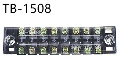 10Pcs Terminal blocks TB-1508(15A 8P) Patch panel Wiring row