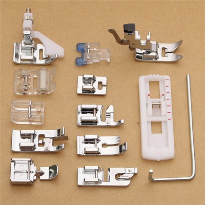 13Pcs Electric Sewing Machine Low Shank Presser Feet Attachm
