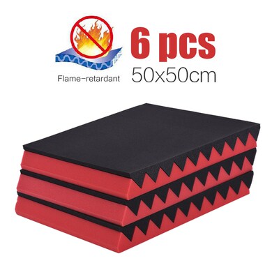 6 Pack Studio Acoustic Foams Sponge Panel Tiles Absorption S