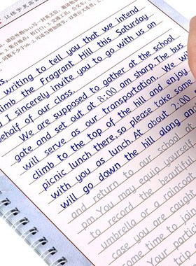 3 book/set Hengshui English copybook + pens handwriting groo