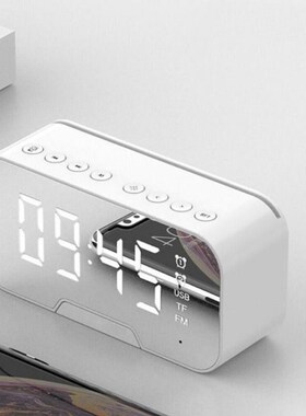 1pc LED Mirror Clock Digital Desk Clock Radio Wireless Bluet