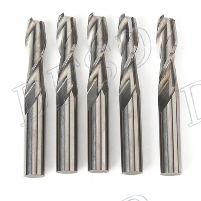 5Pcs Double Flute Spiral CNC Router Bits 0.236