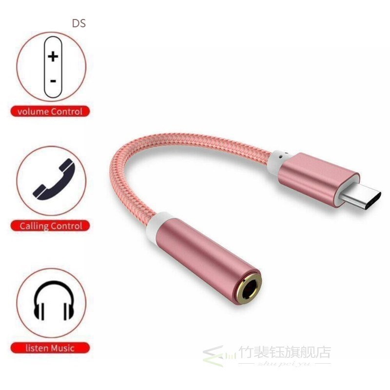 Type C 3.5 Jack Earphone USB C To 3.5mm AUX Headphones 3.5mm