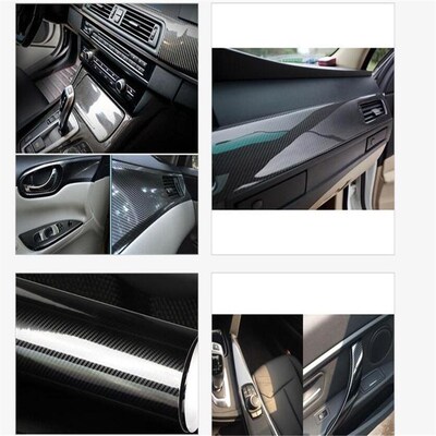 2D 3D 4D 5D Black Carbon Fiber Vinyl Car Wrap Sheet Roll Fil