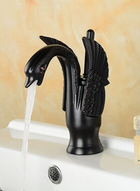 Golden Swan Faucet Bathroom Luxury European Style Carving Va