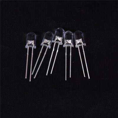 20 Pcs 5mm Superbright White Round LED 20000 Mcd