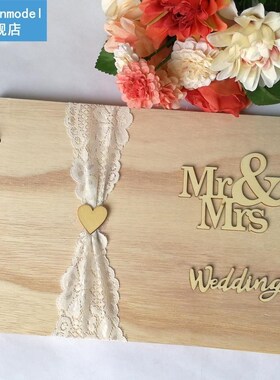 Fenkicyen Wedding Guestbook Wooden Guest Signature Wedding B