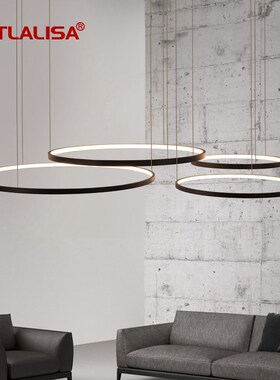 modern pendent lamp led chandelier circle lights for Interio