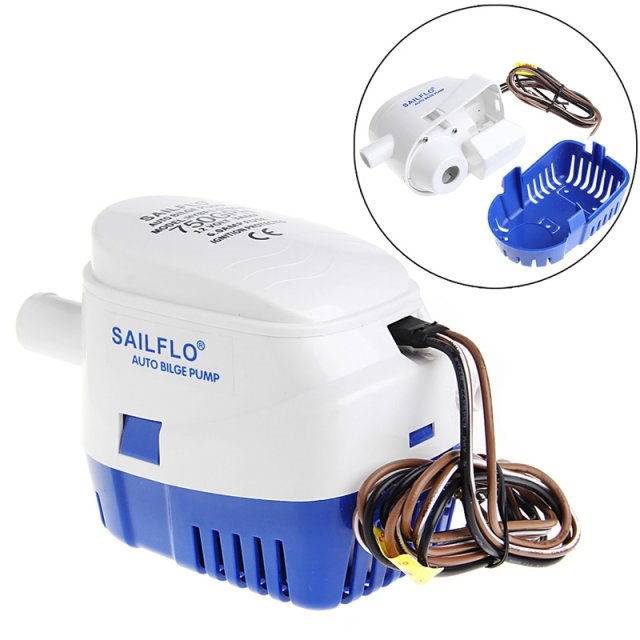 50PB 1100GPH 12V Boat Marine Automatic Submersible Bilge Aut