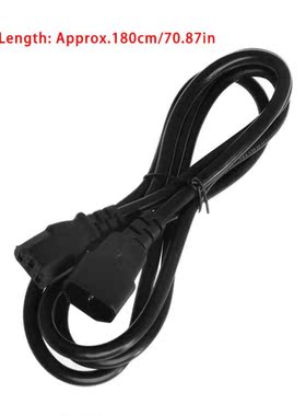 1Pc IEC 320 3-Pin C14 Male To C13 Female Main Power Extensio